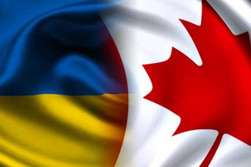 флаг Украины и Канады