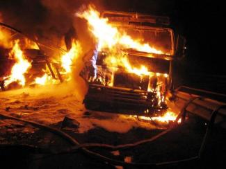 загорелся грузовик, фото из открытых источников