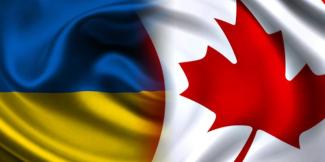 флаг Украины и Канады