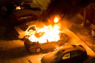 пожар в автомобиле, фото из открытых источников