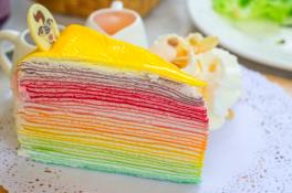 Блинный торт «Радужный» - рецепт дня