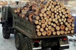 грузовик с дровами