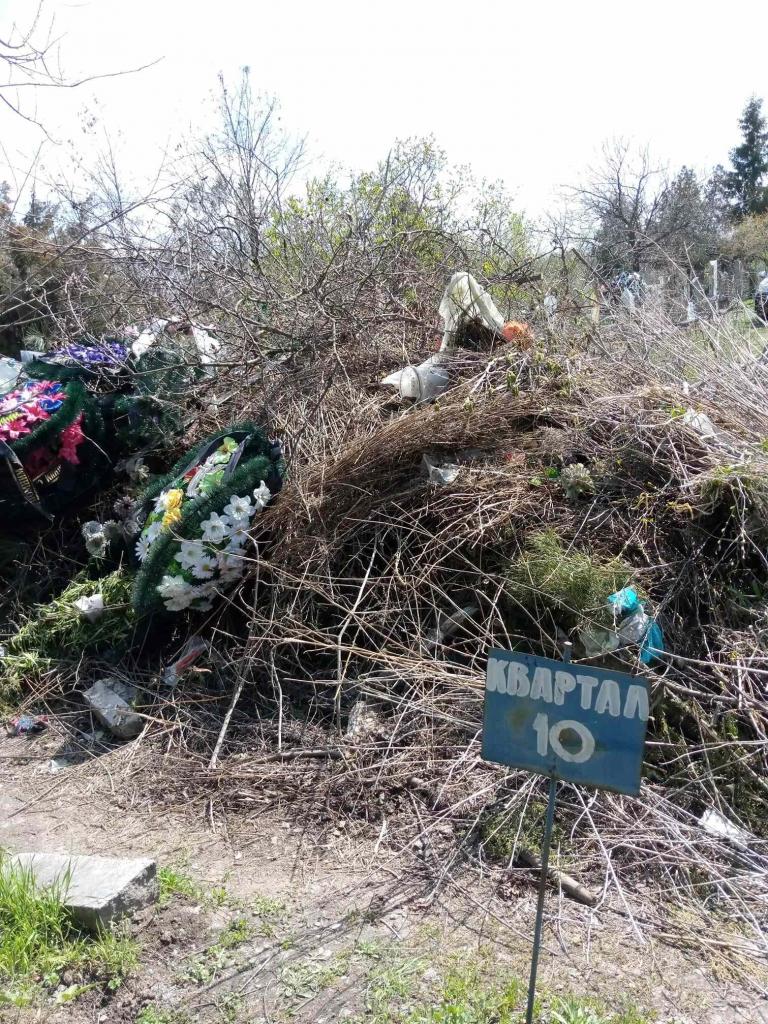 В Каменском из-за гор мусора на кладбищах люди не могут пройти к могилам
