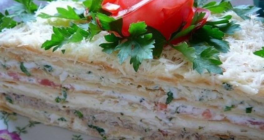 Закусочный торт наполеон. Закусочный торт «Наполеон» snack Cake 