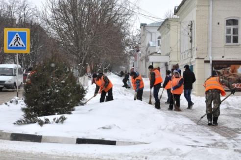 расчистка тротуаров от снега