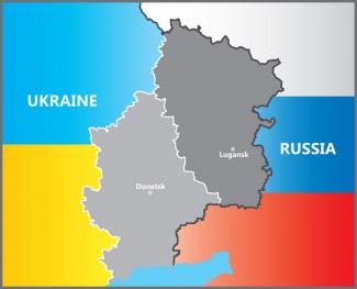 карта Донецк Луганск