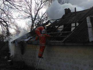 фото ГСЧС, пожар в доме