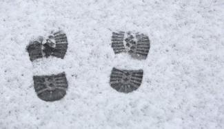 следы на снегу, фото из открытых источников