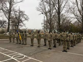 В Никополе торжественно встретили вернувшихся из зоны ООС бойцов