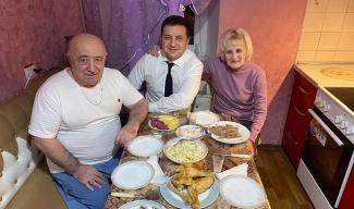 Владимир Зеленский с родителями 