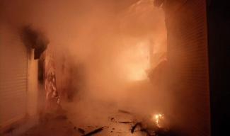Пожар на Троицком рынке в Днепре