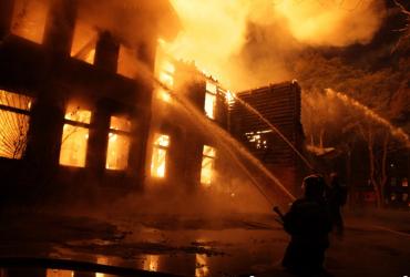 пожар в больнице, фото из открытых источников