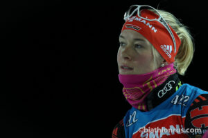 Немецкая биатлонистка разделась