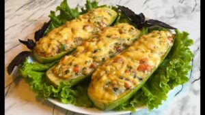 Сочные кабачки с сыром в духовке