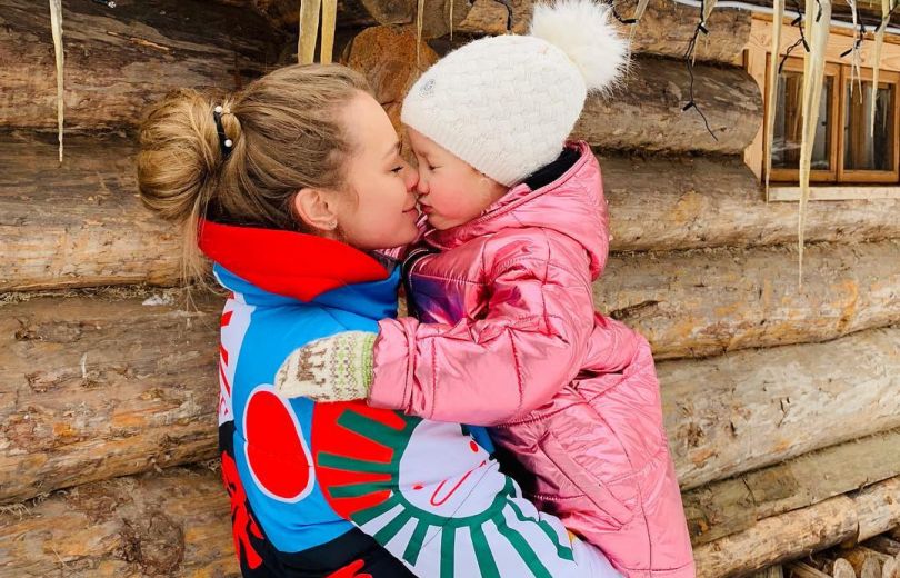 Яна Соломко и дочь