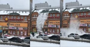 снег с крыши