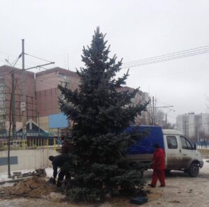 Установка елки