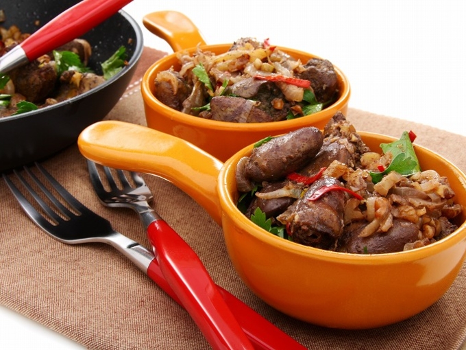 Салат из печени