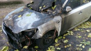горел  “KIA Ceed”, фото ГСЧС