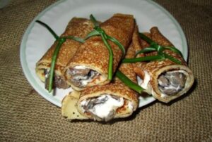 блинчики с грибами