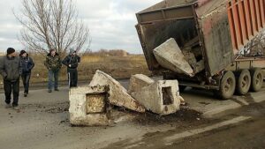 перекрыли трассу «Николаев-Днепропетровск»