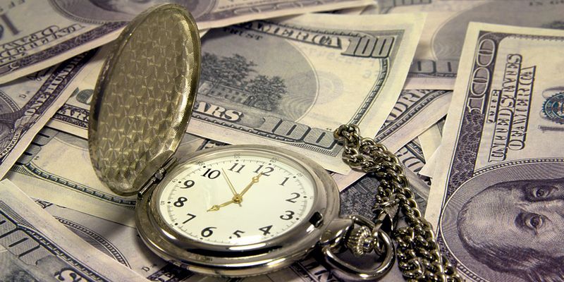 часы, деньги
