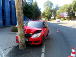 ДТП &quot;Skoda Fabia&quot; влетела в столб, фото http://dv-gazeta.info