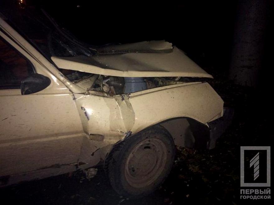 фото http://1tv.kr.ua, ДТП Таврия врезалась в столб