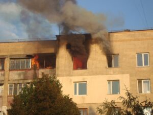 пожар в девятиэтажке, фото odessa-life.od.ua