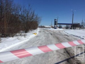 фото http://1tv.kr.ua, мина на заправке