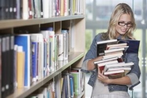 книги, девушка