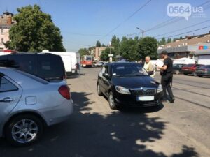 фото 0564.ua, оса стала причиной конфликта патрульных и водителя