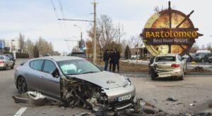 На Набережной разбились иномарки