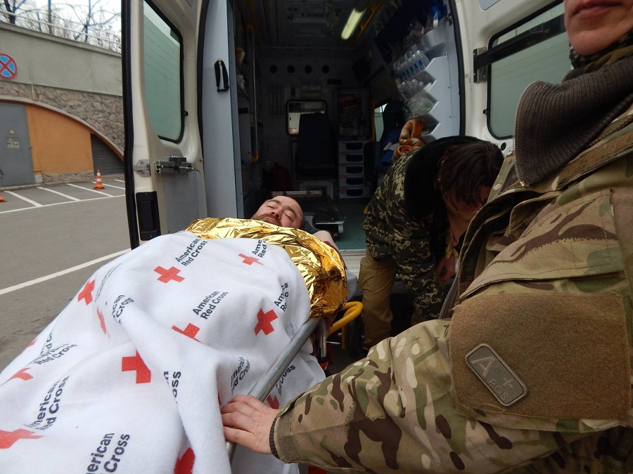 Раненый воин АТО