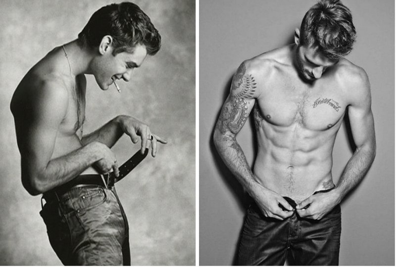 мужчина расстёгивает брюки