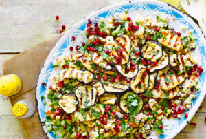 салат с баклажаном и булгуром