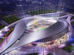модель стадиона в Пекине