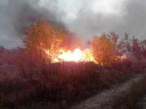 фото ГСЧС, пожар на свалке