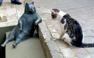 кот памятник