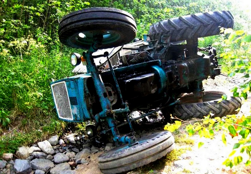 ДТП с трактором, фото полиции