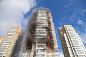 пожар в высотке, фото из открытых источников