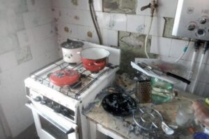 Пожилая криворожанка обгорела при пожаре на кухне