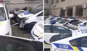 В Украине нашли кладбище разбитых полицейских автомобилей
