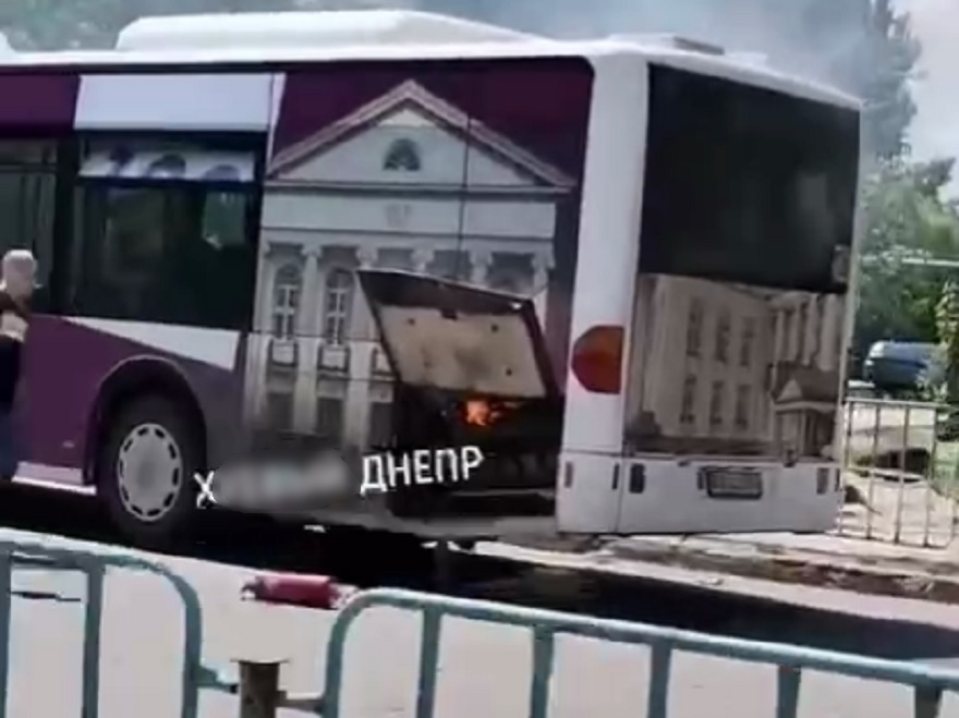 Пожар в автобусе