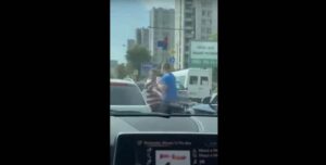 В пробке на набережной Днепра подрались водители (видео)