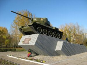 В Каменском горел памятник, посвященный освобождению города