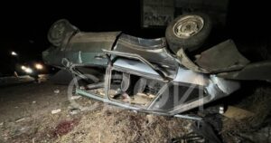 На трассе под Кривым Рогом перевернулась машина: есть пострадавшие