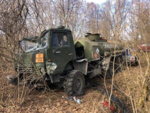 Под Черниговом мирные жители уничтожили бензовоз оккупантов