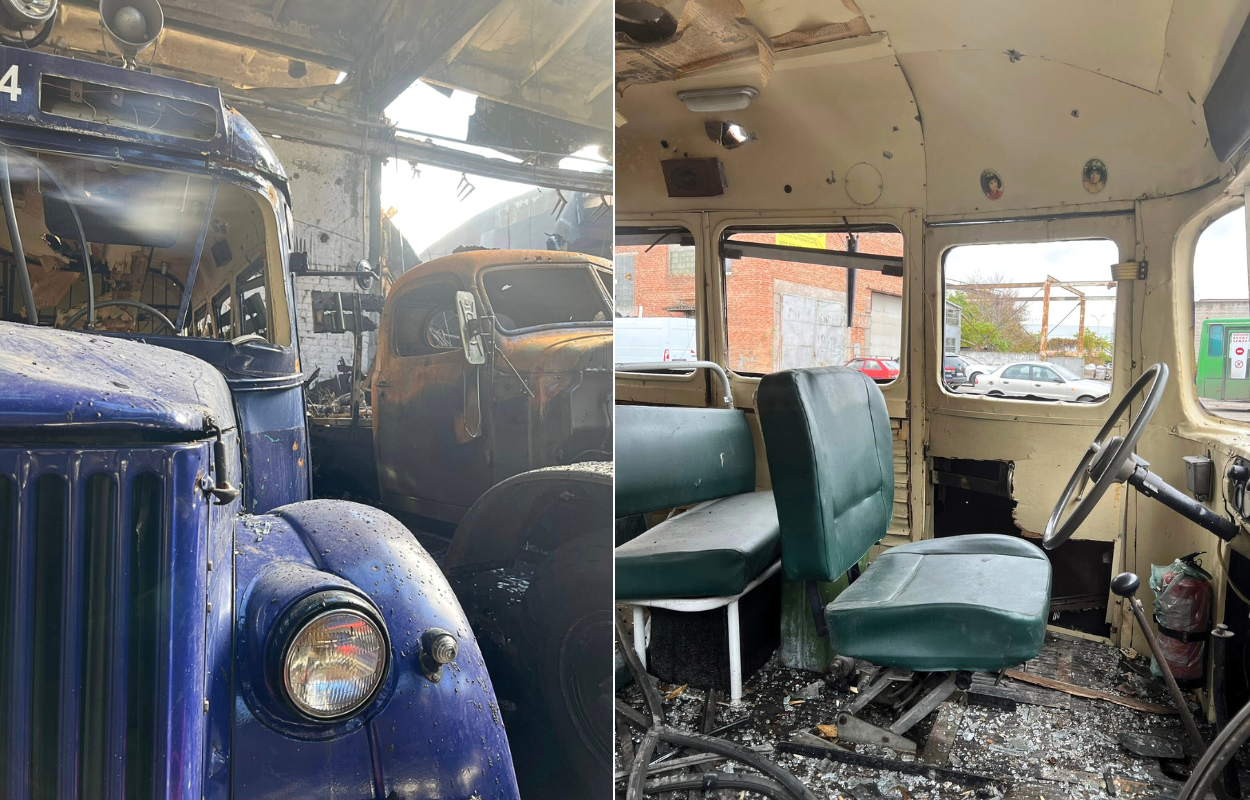 У Дніпрі відновлюють ретроавто, пошкоджені через обстріл