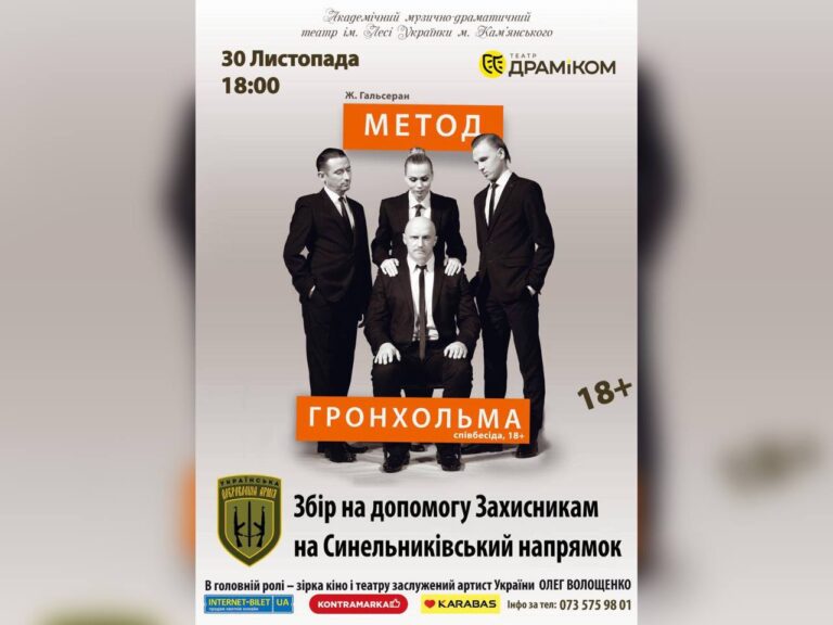 Детективна вистава «Метод Гронхольма» завітає до Дніпра